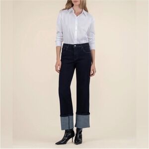 Kut From The Kloth Charlotte High Rise Ab Fab Wide Leg, Petite Size 4P